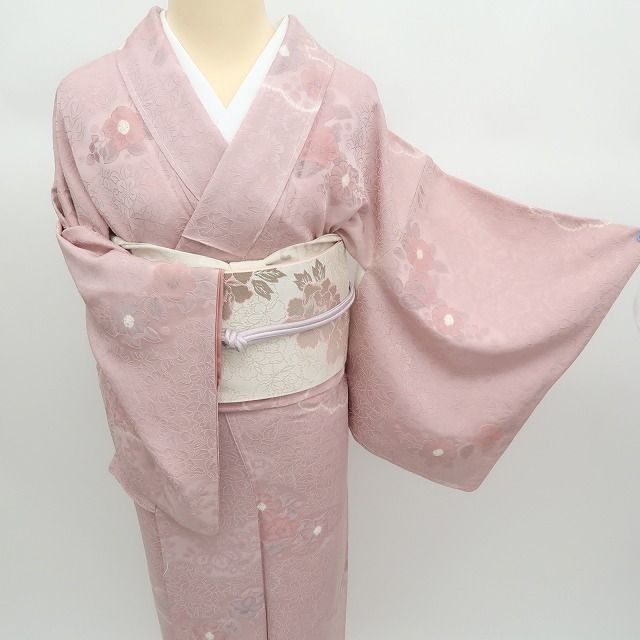 ✾まめ藤✾ｍ2351 正絹 辻が花 絞り 手縫い仕立て 小紋