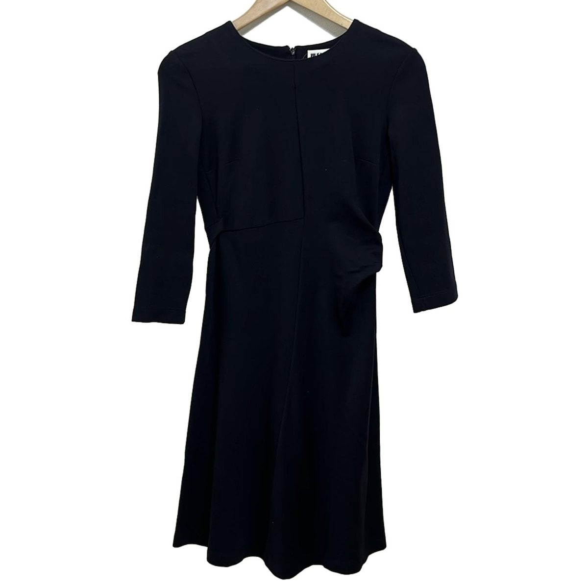 JILSANDER ジルサンダー ワンピース サイズ34 XS レディース - NW409389 ダークネイビー クルーネック 長袖 ひざ丈