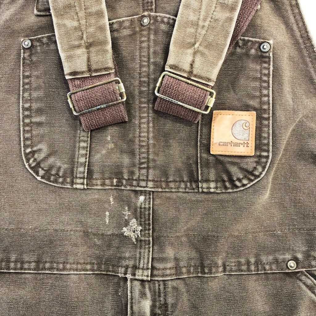 00年代 Carhartt カーハート ダック ダブルニー ビブオーバーオール