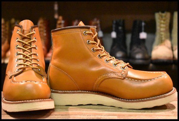 5E 17年 レッドウィング 9875 アイリッシュセッター ゴールドラセット モックトゥ レースアップ ブーツ redwing HOPESMORE FJ425