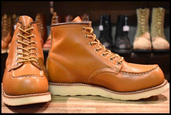 7.5E 18年 レッドウィング 9875 アイリッシュセッター ゴールドラセット モックトゥ レースアップ ブーツ redwing HOPESMORE FJ426