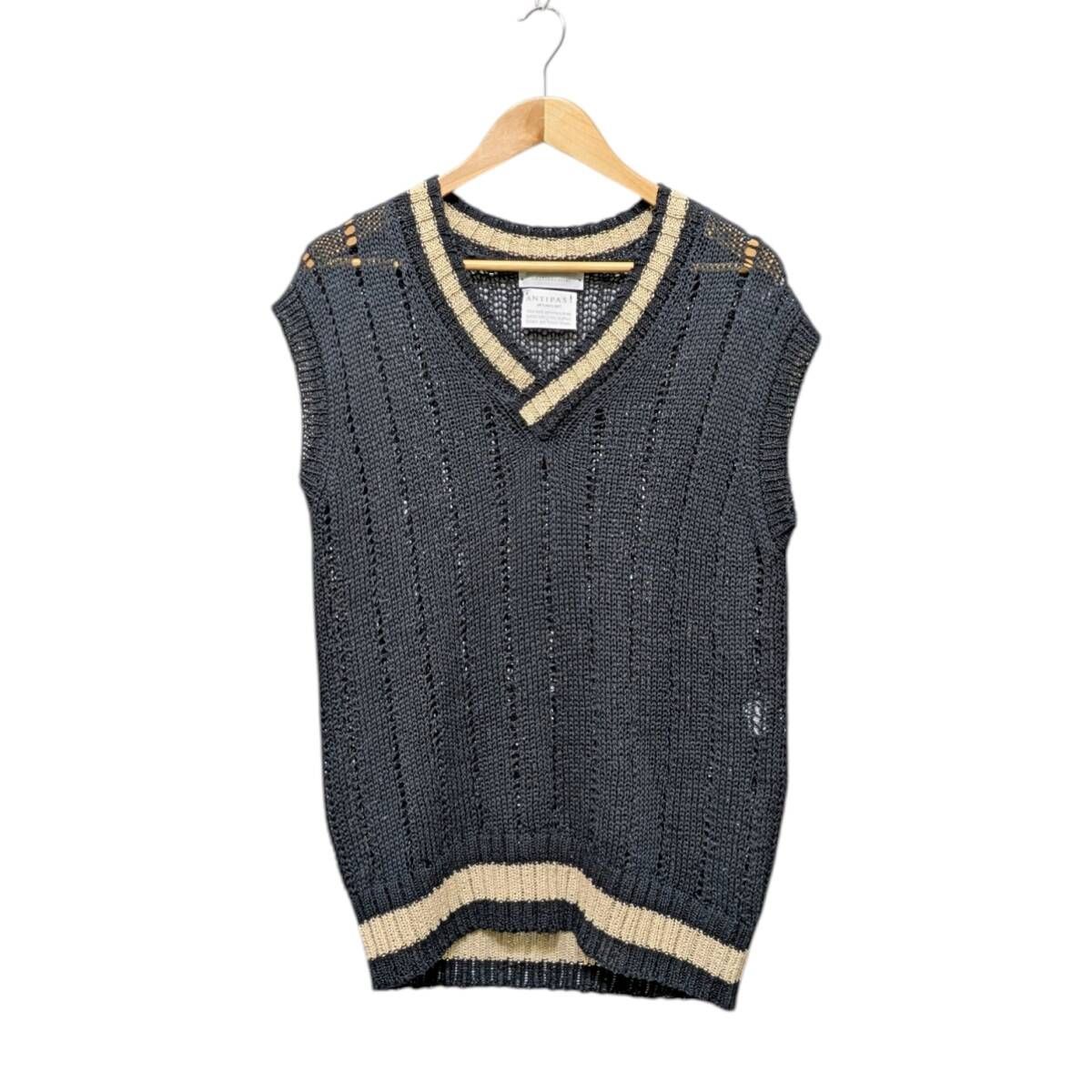 ANTIPAST soutiencollar ティータイムベスト ステン アンティパスト SO212-MD ブラック