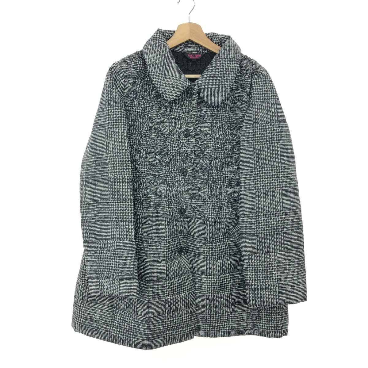 YUKI TORII ユキトリイ 中綿デザインコート サイズ:L プリーツ加工 総  