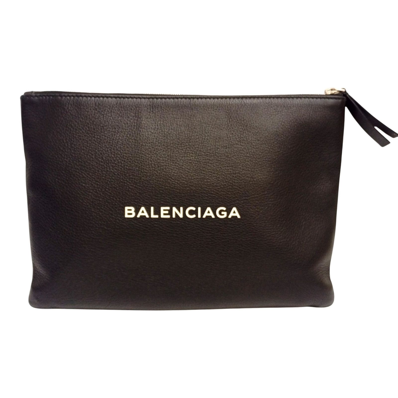 BALENCIAGA バレンシアガ レザー クラッチバッグ ブラック ロゴ メンズ バッグ BAG JA-25382