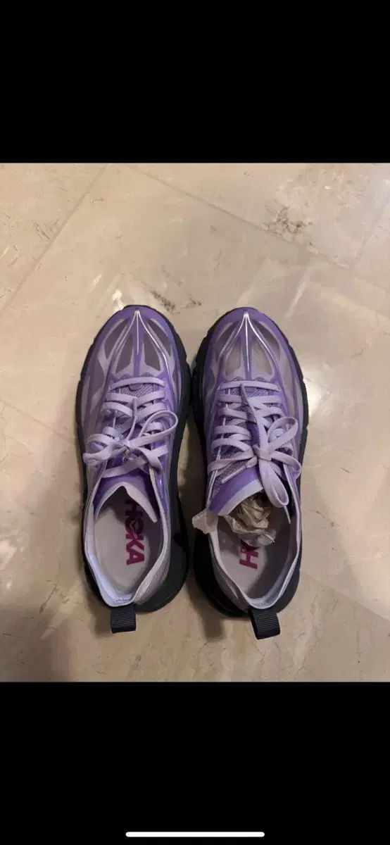 HOKA ONE ホカオネオネ 麻 パファル スピード 4 紫色