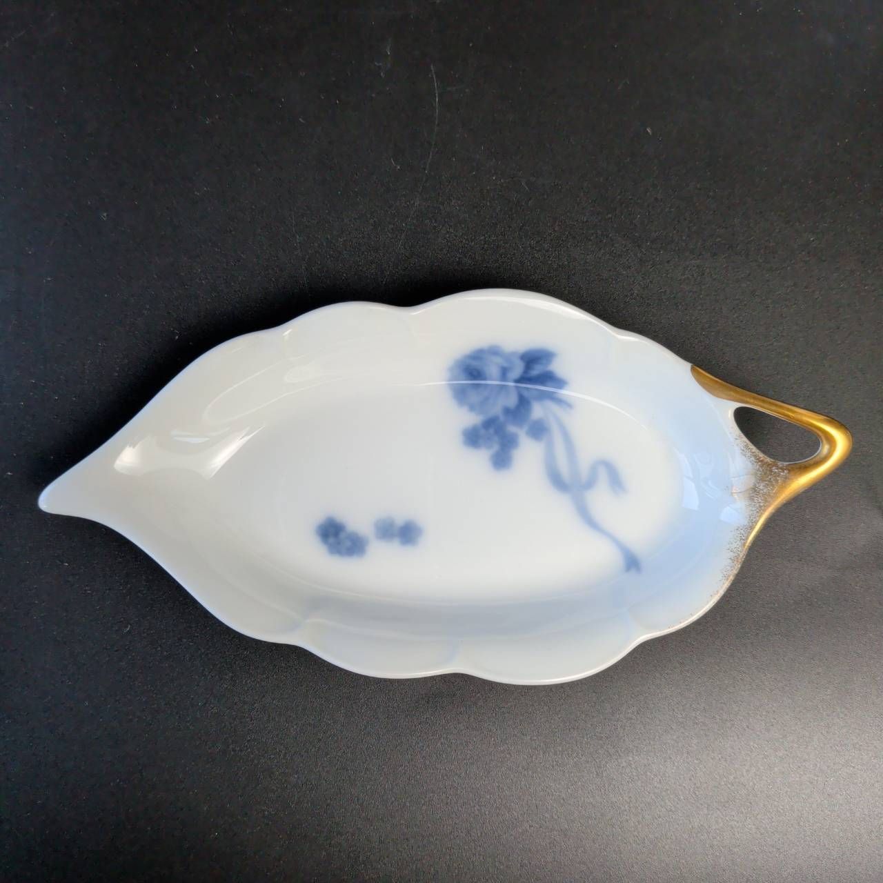 大倉陶園 ソルトペッパー プレート付き ブルーローズ