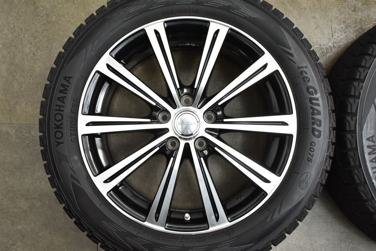  クロストレック SK フォレスター等に 18 in 7 J 43 PCD 114 3 ヨコハマ アイスガード G 075 225 55 R ZR V デリカD 5 18インチ タイヤ ホイールセット