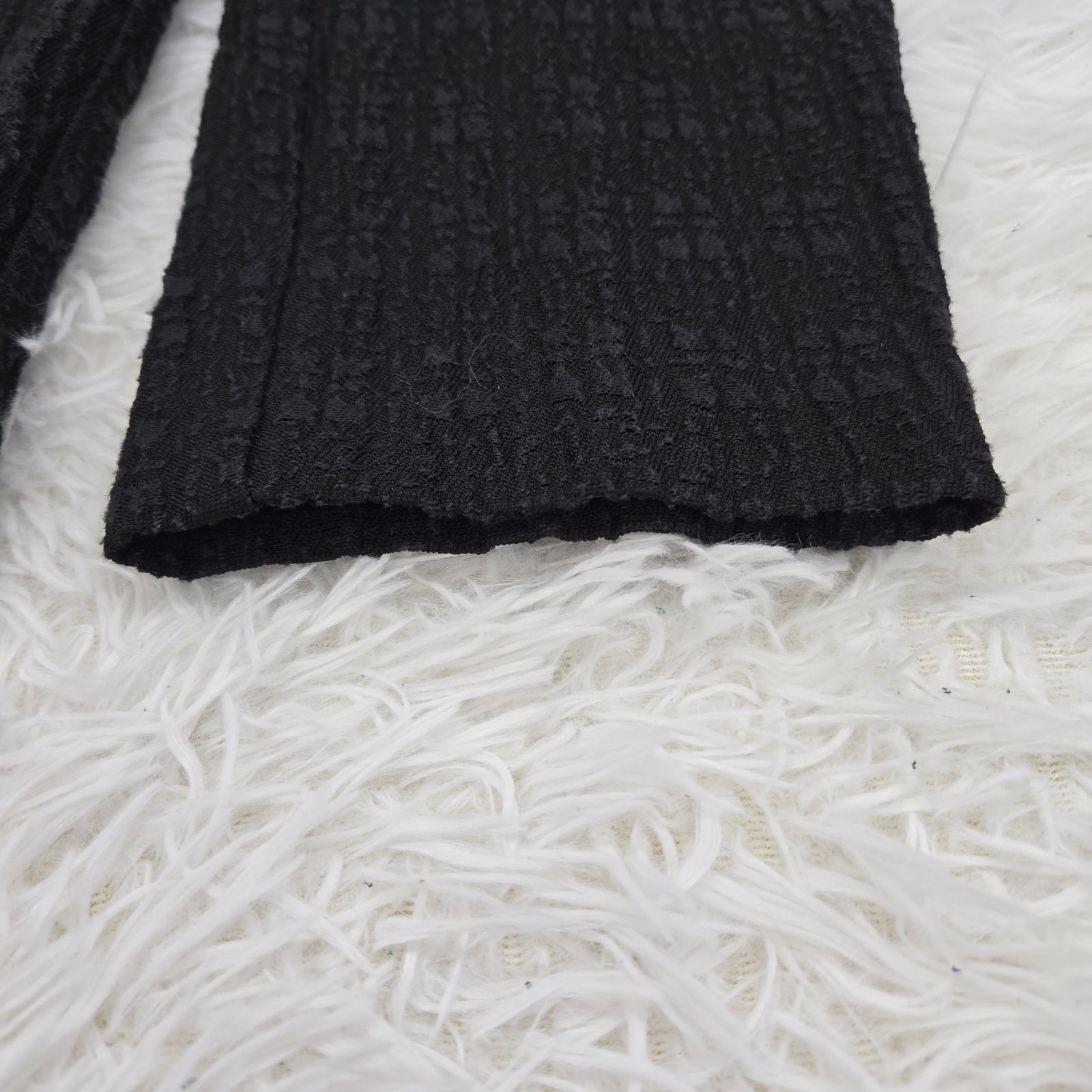  BEARDSLEY LIVEART ビアズリー テーパードパンツ ふくれジャガード 手洗い ブラック カジュアルパンツ パンツ