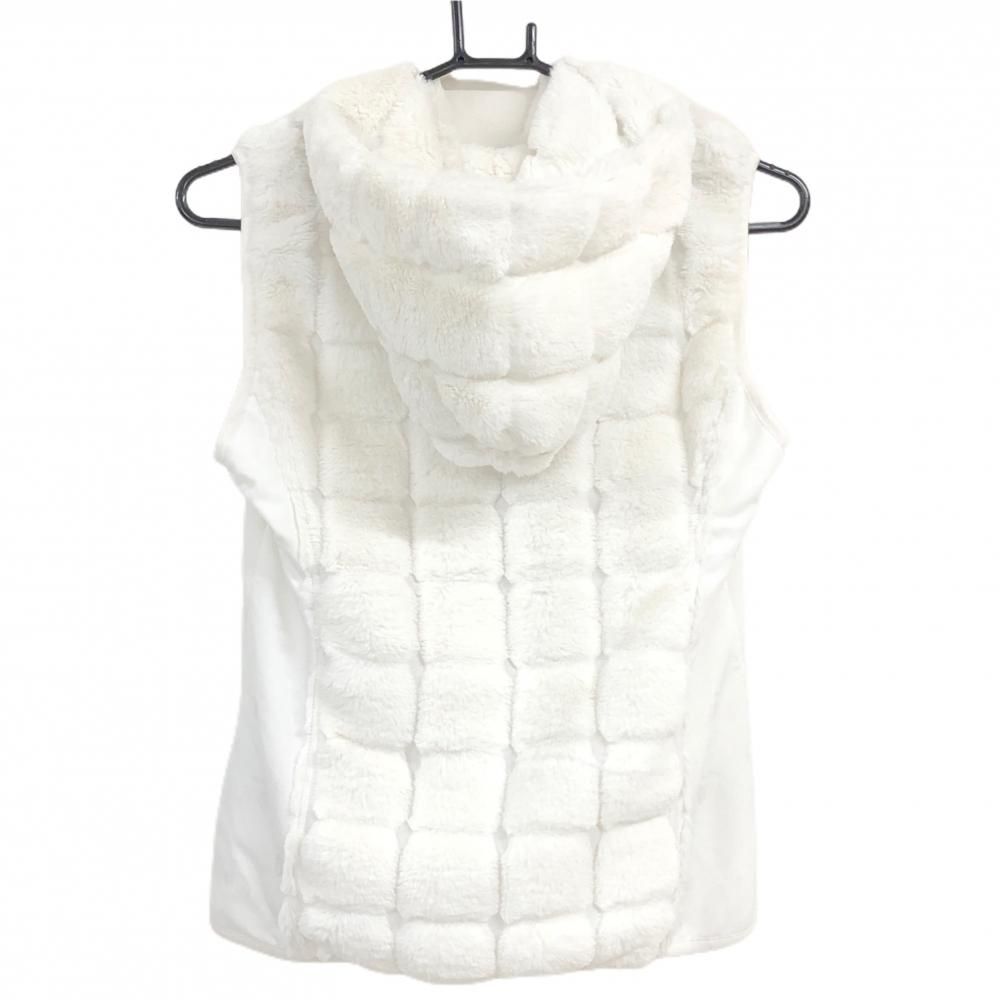 超 キャロウェイ ファーベスト 白 フード付 サイド切替 レディース M ゴルフウェア Callaway