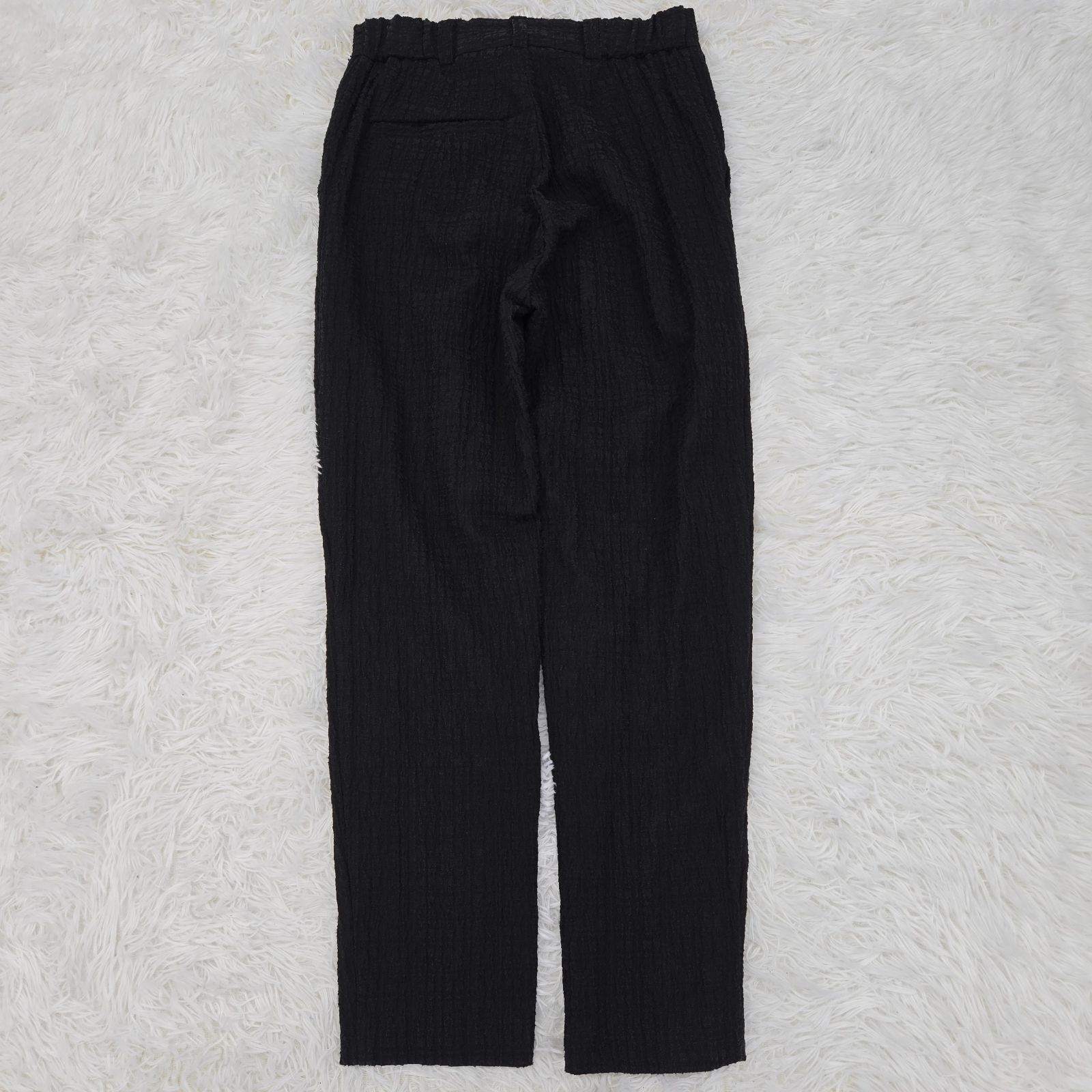 BEARDSLEY LIVEART ビアズリー テーパードパンツ ふくれジャガード 手洗い ブラック