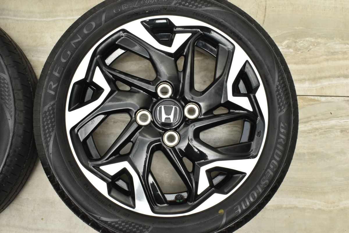  程度良好 ホンダ JF 3 N BOX カスタム ターボ 15 in 4 5 J 45 PCD 100 ブリヂストン レグノGR LEGGERA 165 55 R WGN ONE 流用 15インチ タイヤ ホイールセット