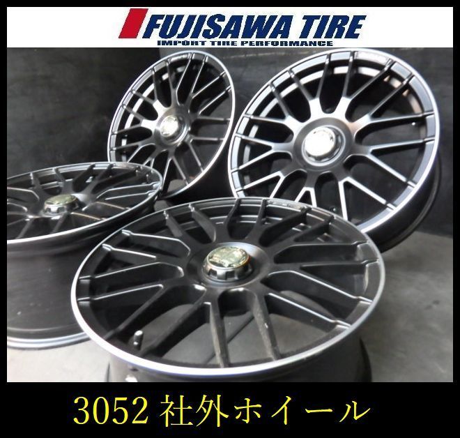 3052 B 社外ホイールB 19 x 8 5 J 9 5穴 PCD 112 38 45 4本 前後違い