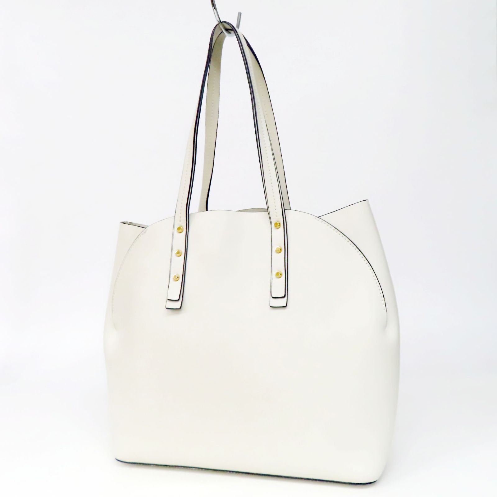 FURLA ホワイト トートバッグ OJ25053 美品 FURLA フルラ トートバッグ ショルダーバッグ 本革