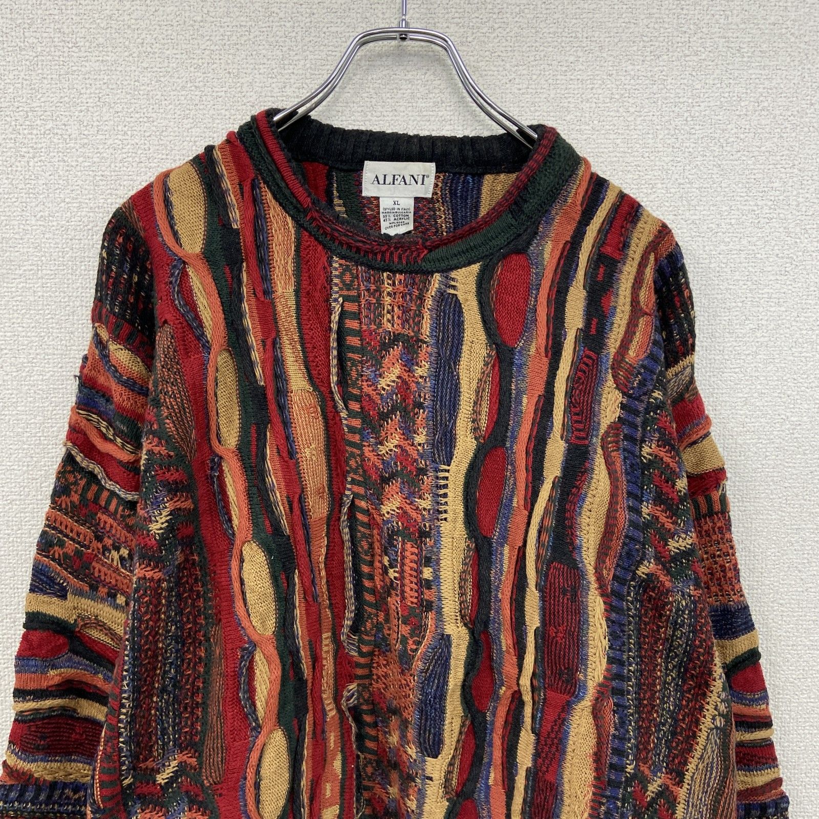 3点以上まとめ買いで20%OFF】古着 used ～90s ALFANI COOGI風コットン 