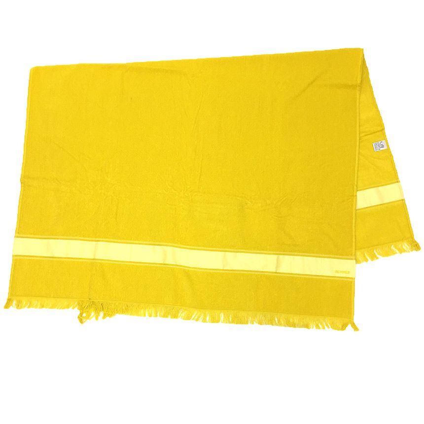 HERMES エルメス ヨッティング バスタオル ビーチタオル ブランケット ベルギー製 イエロー コットン モダール aq11959