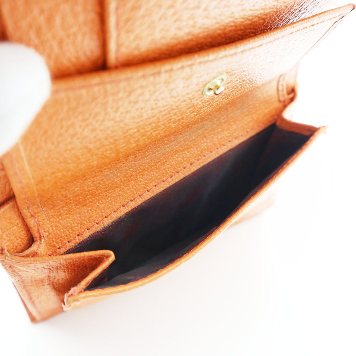 ホック財布 ブラウン