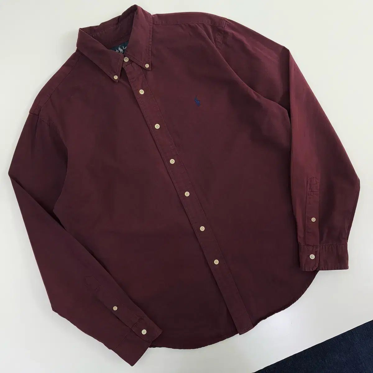 Polo ポロ ラルフローレン 刺繍 コットン バーガンディ シャツ