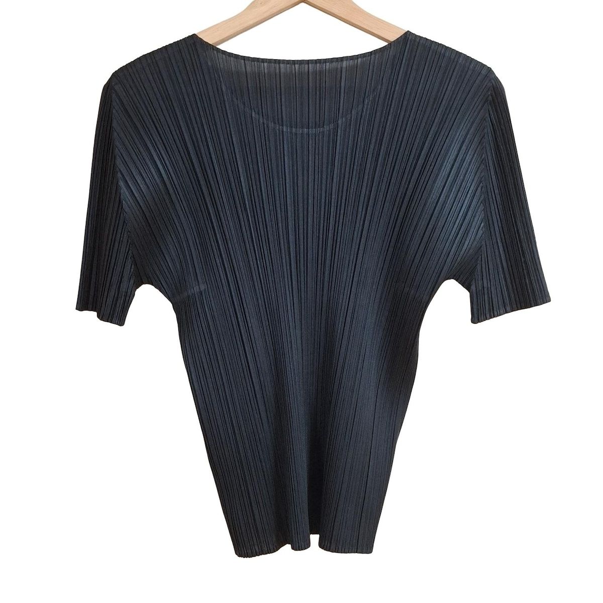 PLEATS PLEASE プリーツプリーズ 半袖カットソー サイズ3 L レディース - 黒 クルーネック プリーツ