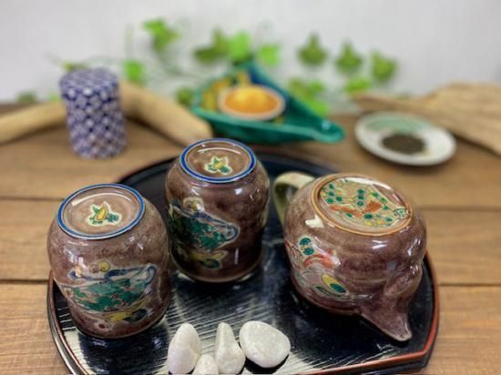 メーカー直送 九谷焼 急須3点セット 小 宝尽くし紫塗り 裏絵 WWW_OPDRERGINERDOGAN_COM