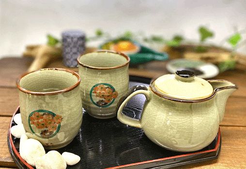 メーカー直送 九谷焼 急須3点セット 小 金丸松竹梅 裏絵