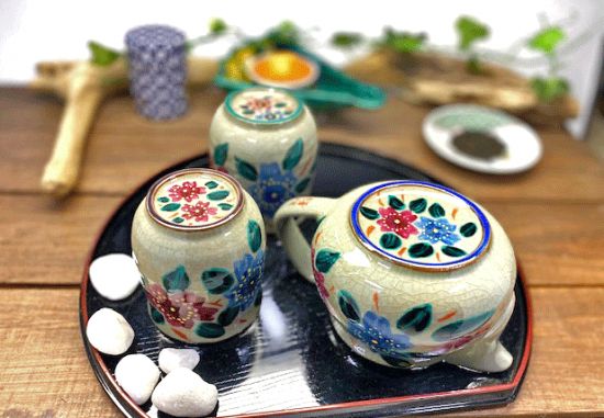 メーカー直送 九谷焼 急須3点セット 大 和桜 裏絵 WWW_OPDRERGINERDOGAN_COM