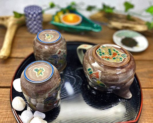 メーカー直送 九谷焼 急須3点セット 大 宝尽くし紫塗り 裏絵 WWW_OPDRERGINERDOGAN_COM