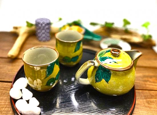 メーカー直送 九谷焼 急須3点セット 大 濃い塗り 吉田屋 花鳥 裏絵 WWW_OPDRERGINERDOGAN_COM