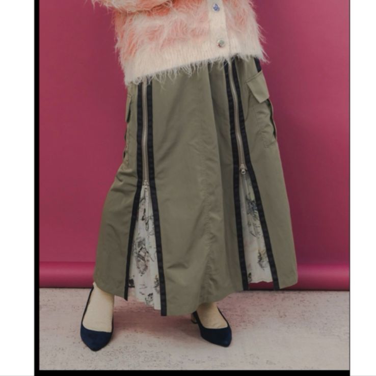 iS ScoLar 雪の結晶×星座×楽器柄 2wayカーゴスカート