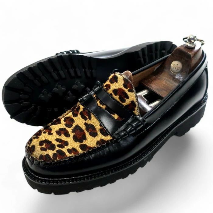 GH.Bass レオパード ローファー ハラコ 27.5 G.H.BASS Weejuns ジーエイチバス ウィージャンズ マッケイ製法 RUG