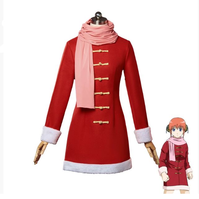 銀魂 神楽 冬服 コスプレ コスチューム 毛呢 冬コート - メルカリ