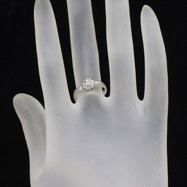 Pt850 ダイヤモンド リング 0.13ct D0.22ct - メルカリ