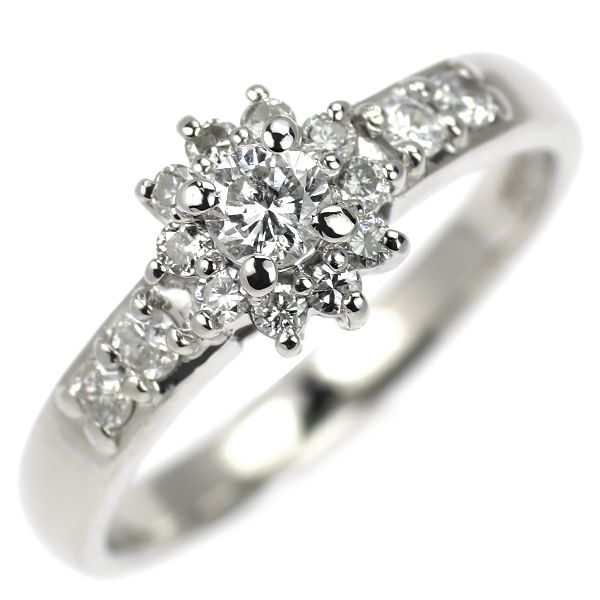 ダイヤモンドリングpt850 Pt850 プラチナ リング サファイア 0.82ct ダイヤモンド 0.10ct