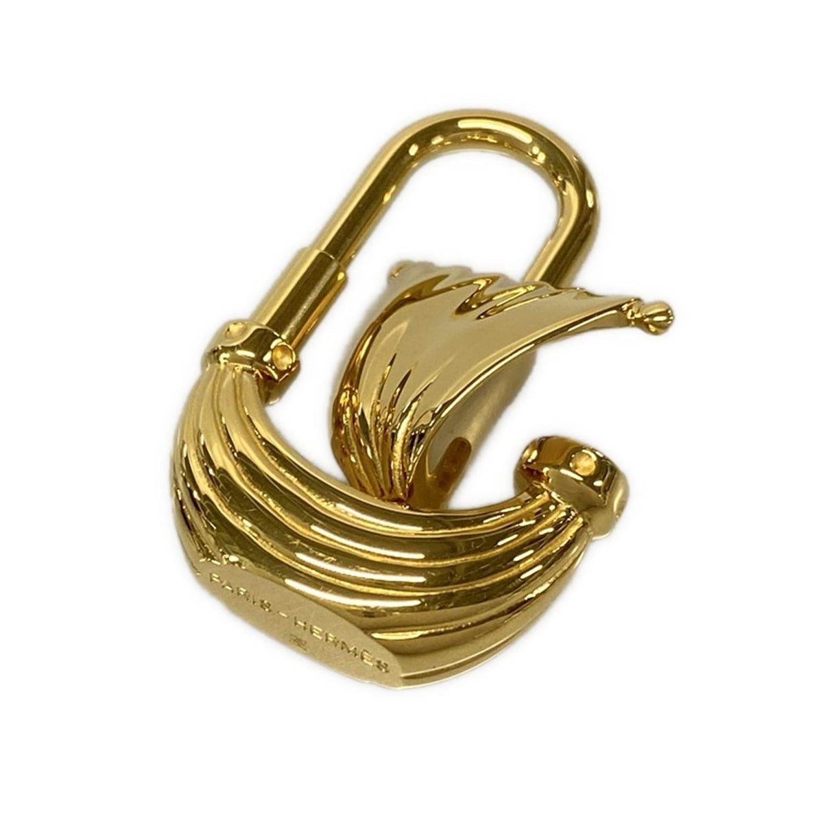 HERMES エルメス キーホルダー チャーム - ゴールド カデナ 南京錠 パリの空気 パリの風 船 2006年