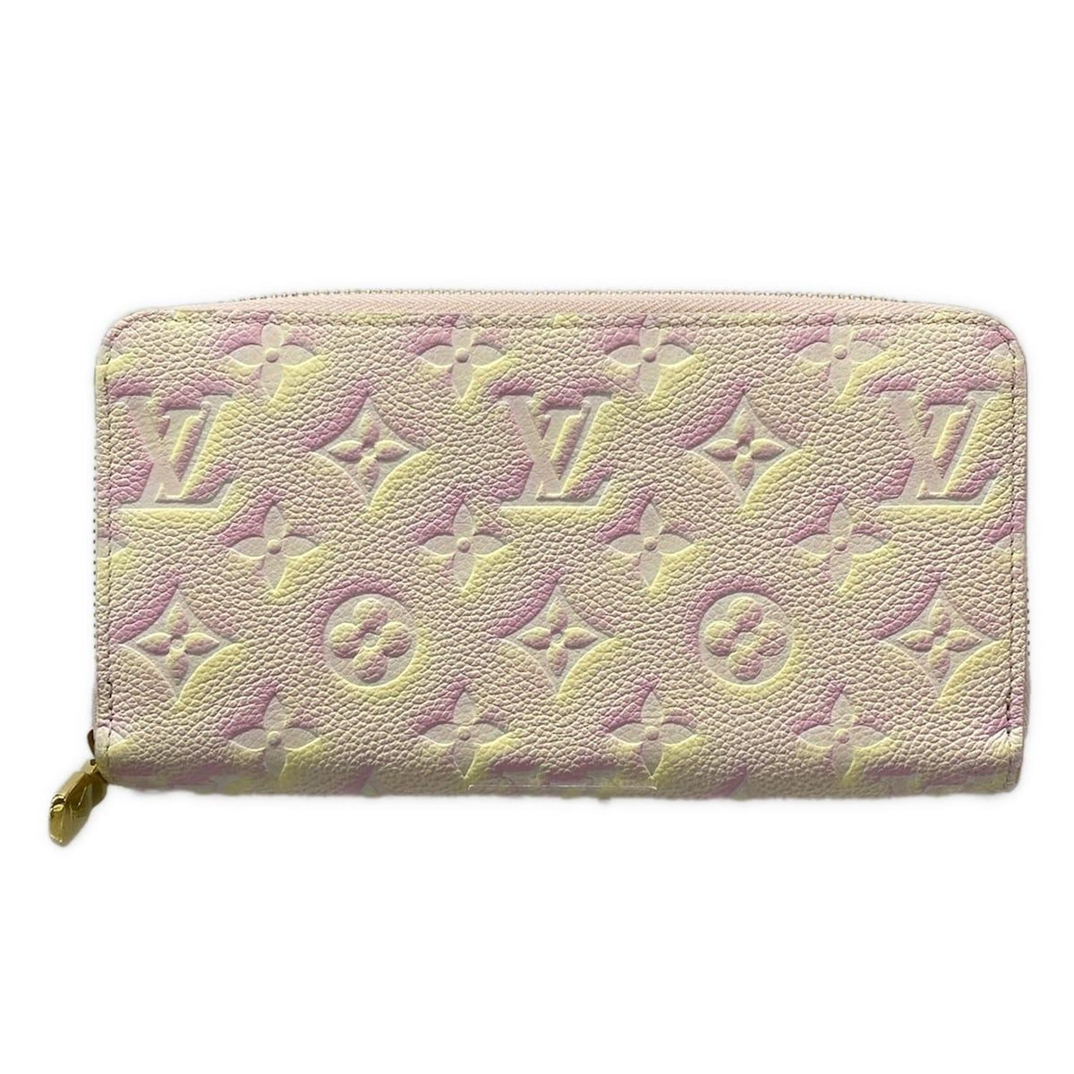 LOUIS VUITTON ルイヴィトン 長財布 モノグラム アンプラント ジッピーウォレット M81299 ライトピンク レザー 牛革