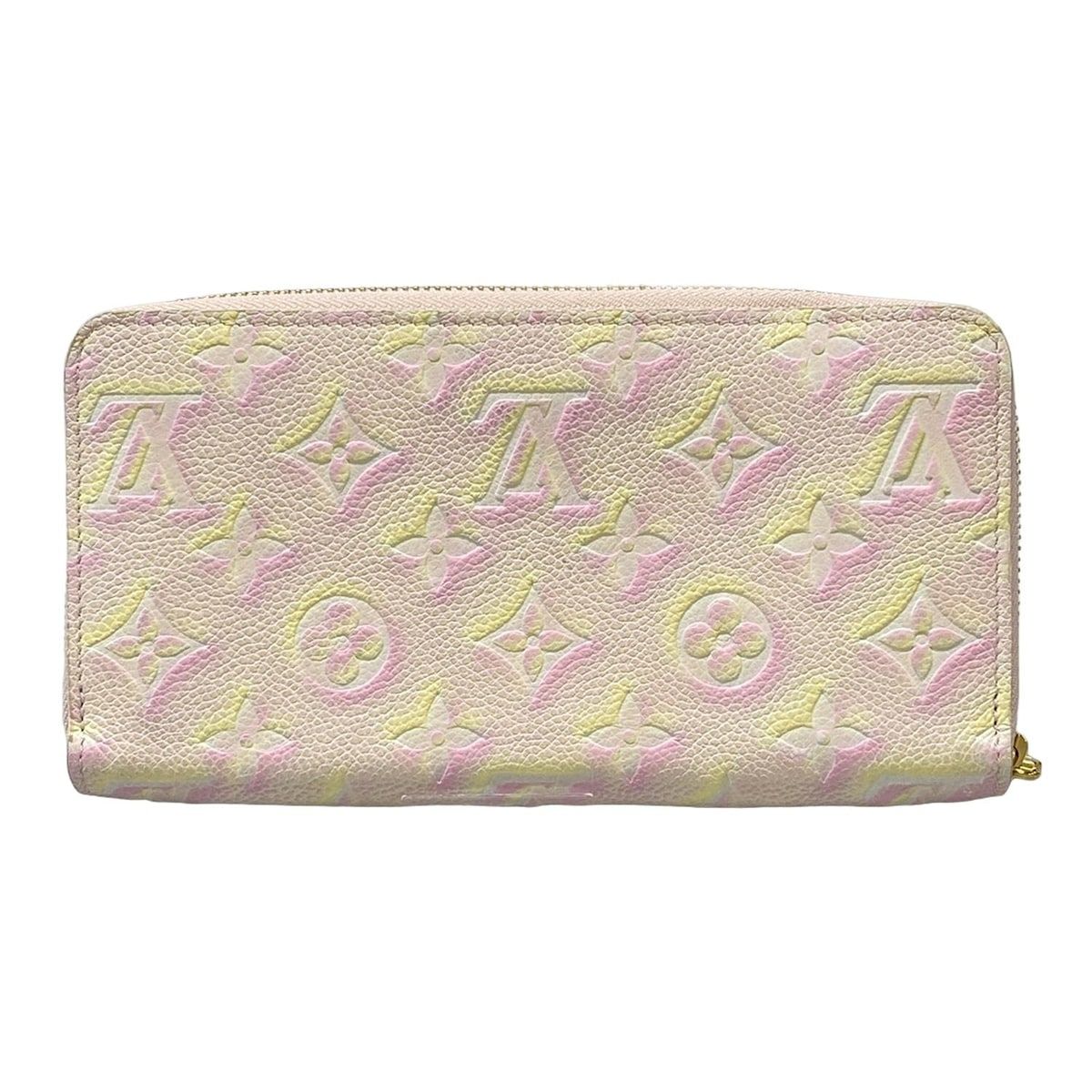 LOUIS VUITTON ルイヴィトン 長財布 モノグラム アンプラント ジッピーウォレット M 81299 ライトピンク レザー 牛革