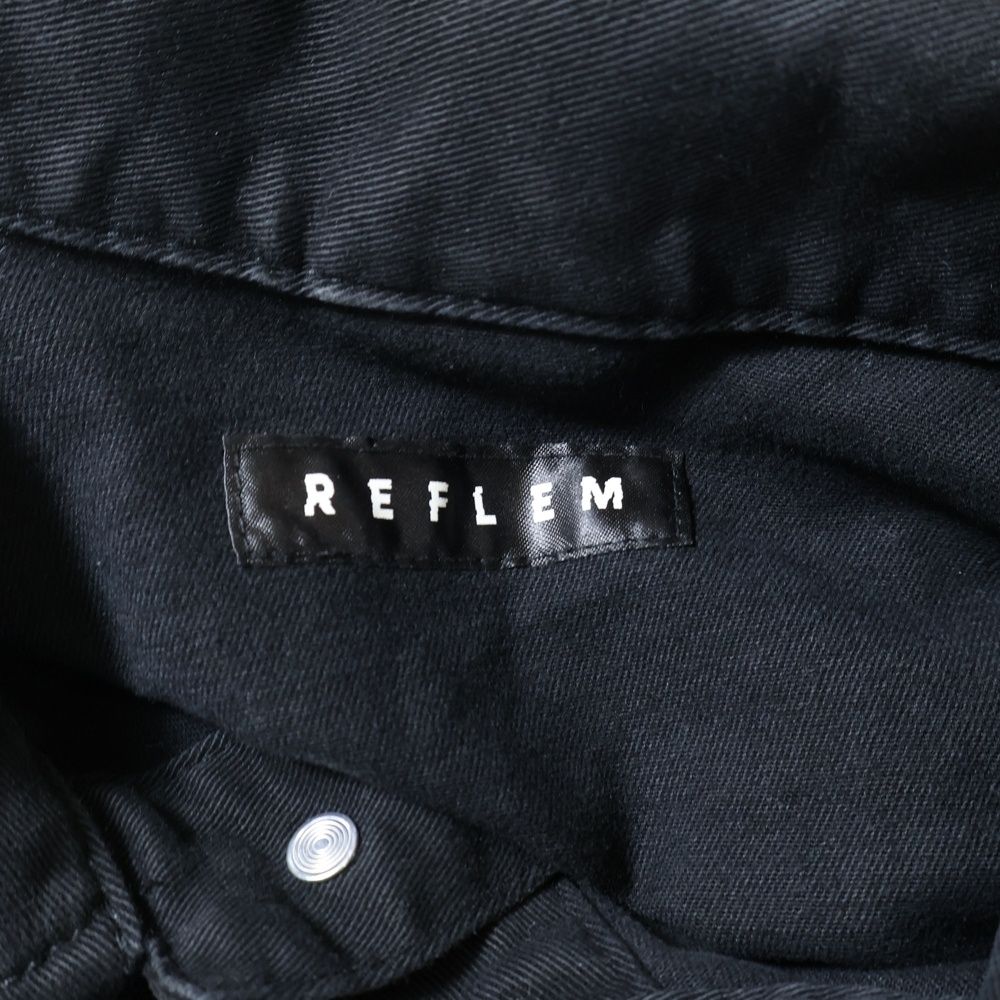 REFLEM (レフレム) リングデザイン クロップド デニムジャケット 