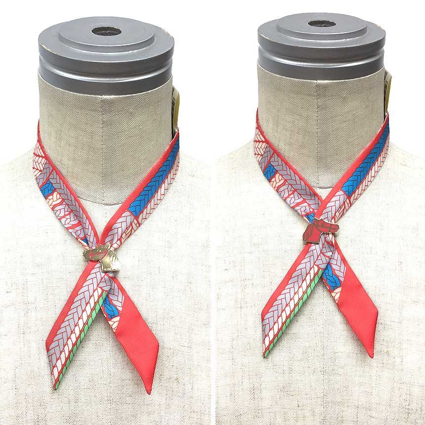 HERMES エルメス ツイリーリング カドリージュ スカーフリング ピンク ゴールド 馬 2025 SS aq 11928