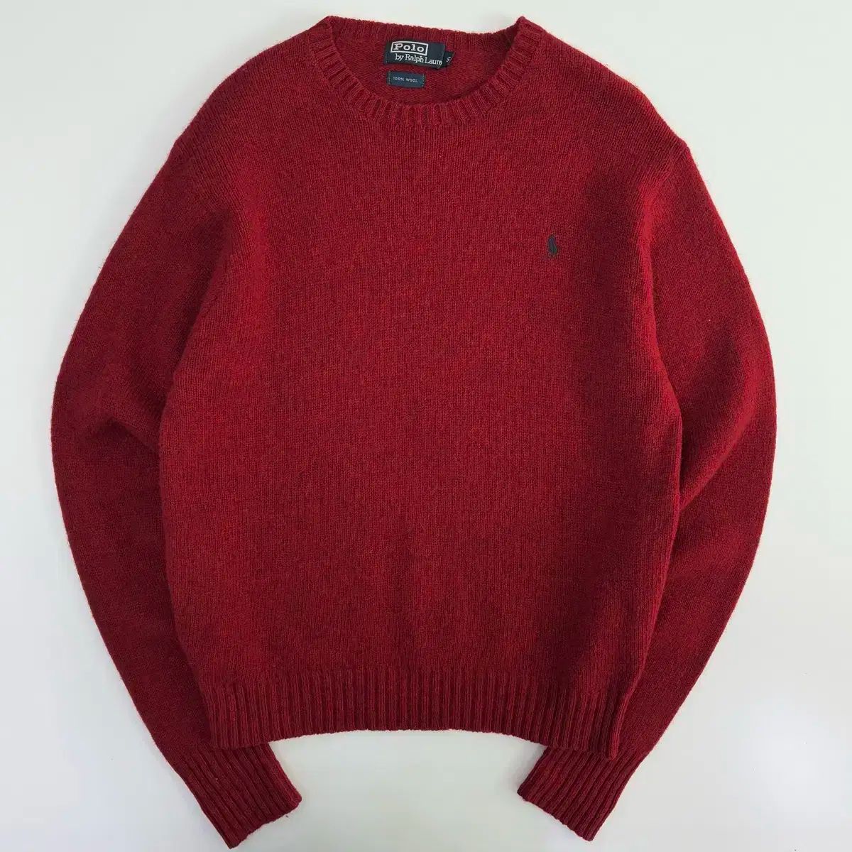 Polo ポロ ラルフローレン 刺繍 レッド ウール ニット