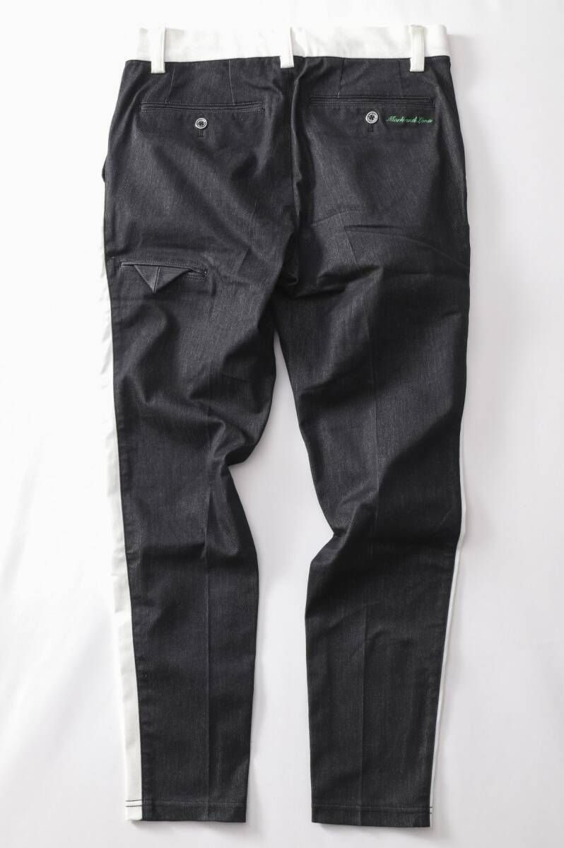 正規 MARK-LONA マーク＆ロナ Harmonic Pants サイドラインハーモニックデニムパンツ L 48 MLM-3B-AT21 ブラック黒 本物保証 B品 WWW_SMP1DAWEKUDUS_SCH_ID