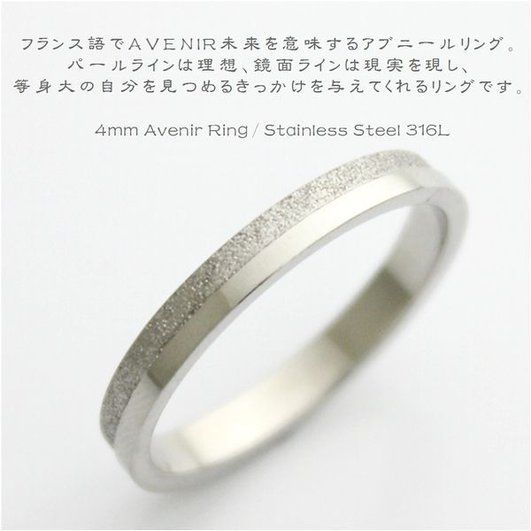ステンレス 指輪 アブニール シルバー＆ピンクゴールド Avenir 未来 ペアリング 2本 価格 刻印 名入れ サージカル 316 L 金属アレルギー つけっぱなしOK 記念日のプレゼントにも ジーラブ r 31