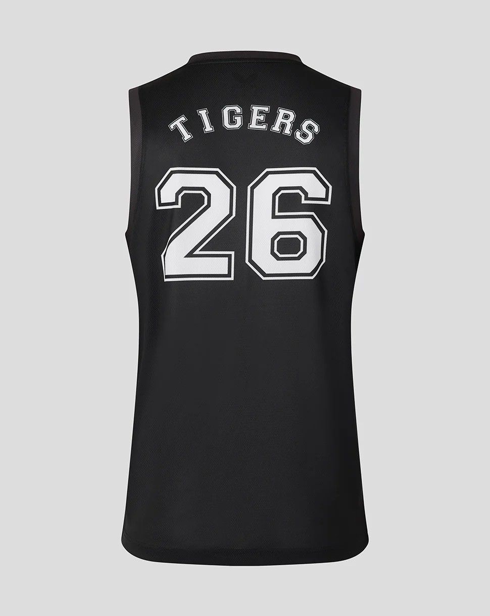 カストレ ラグビー レスター タイガース 2025 2026 バスケットボール シングレット タンクトップ ノースリーブ 黒 ブラック モデル 日本未発売
