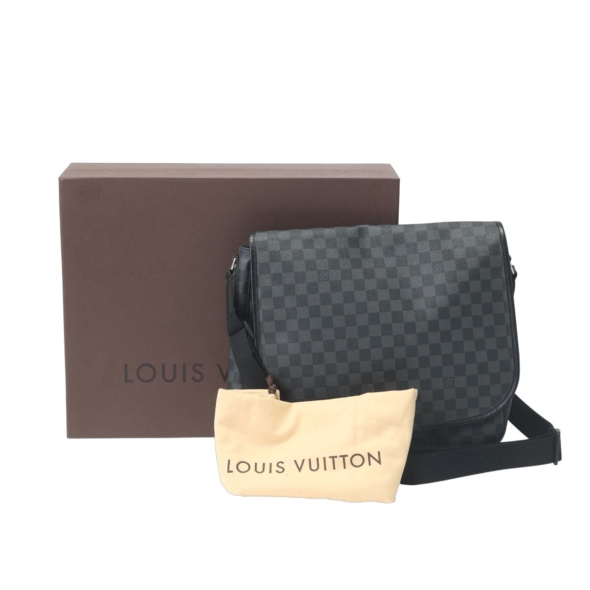 ルイヴィトン N58033 ダミエグラフィット ショルダーバッグ ダニエルGM ショルダーバッグ LOUIS VUITTON ブラック