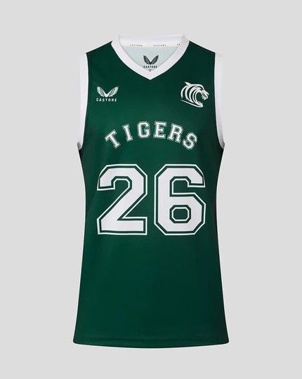 カストレ ラグビー レスター タイガース 2025 2026 バスケットボール シングレット タンクトップ ノースリーブ 濃緑 ダーク グリーン 公式モデル 日本未発売