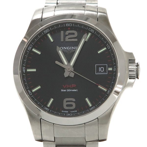 ロンジン コンクエスト V.H.P 40mm L3.716.4 メンズ 腕時計 Aランク