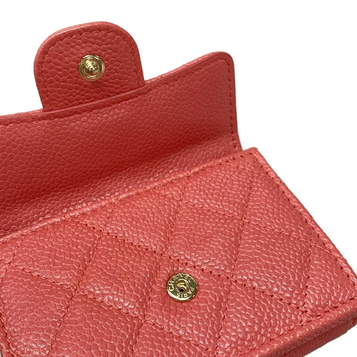  CHANEL シャネル 3つ折り財布 マトラッセ ピンク ゴールド金具 三つ折り財布 折り財布