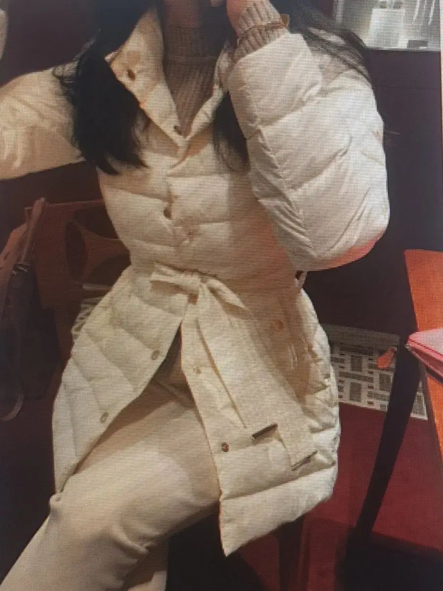 海外配送 アイボリー ブラック Long ロング ダウン ジャケット キルティング ベルト スタイル