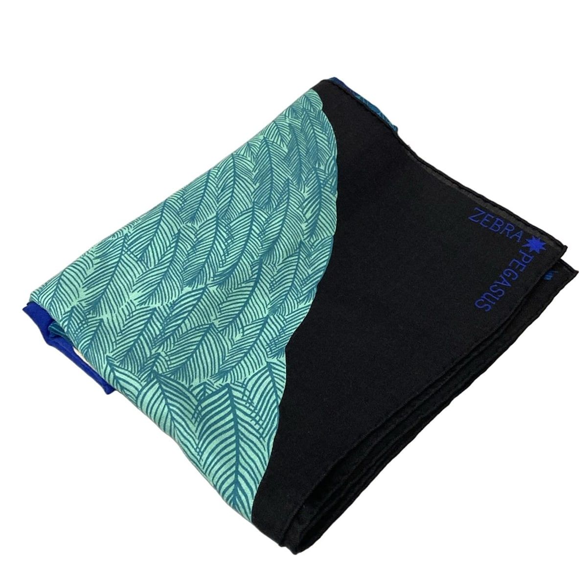 HERMES エルメス ストール ショール カレジェアン ショールカレ140 アイボリー×ブルー×マルチ ZEBRA PEGASUS カシミヤ シルク