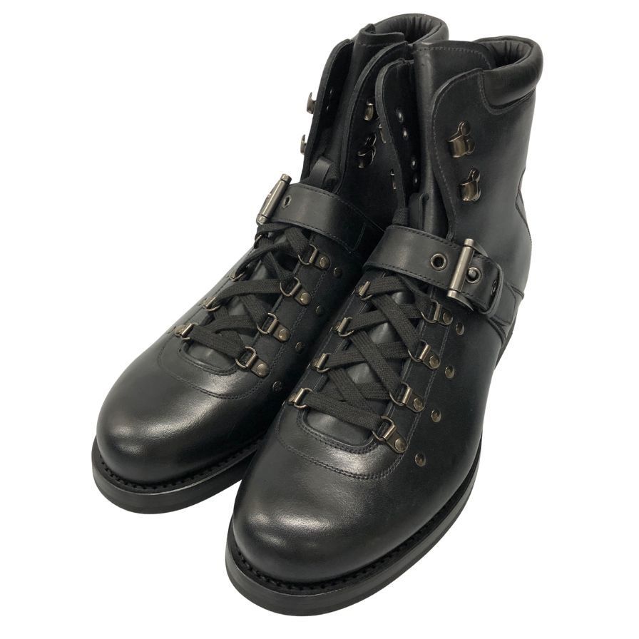 プラダ コンバットブーツ レースアップ ベルト レザー 2T AFD15