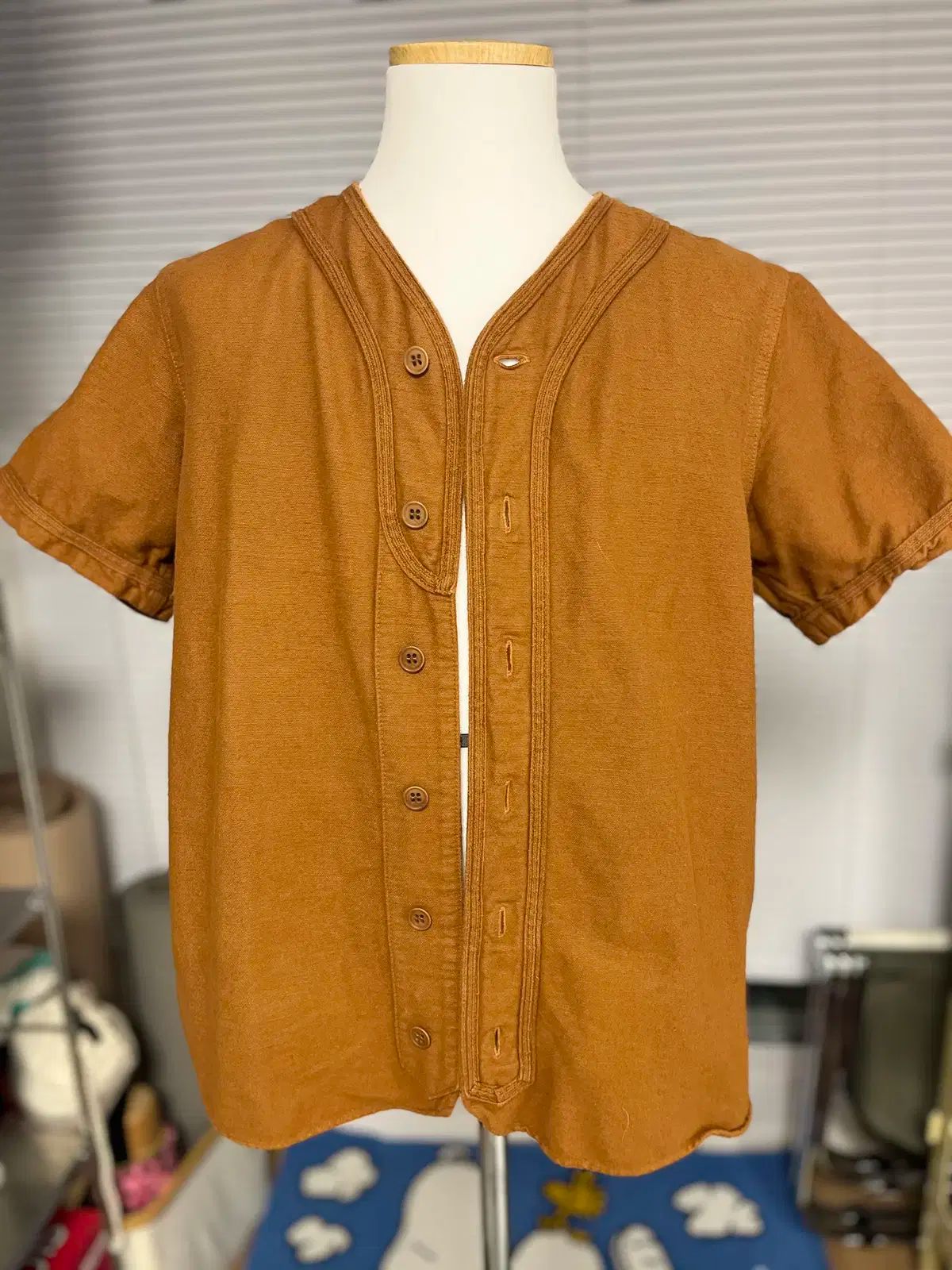 VISVIM ビズビム マスタード ダックアウト シャツ 3