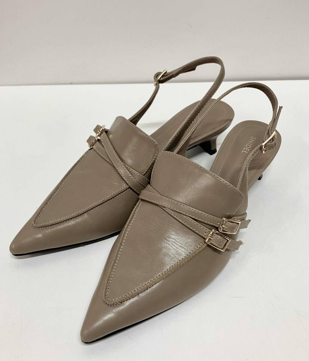 【ベージュS】 スナイデル ラインローファーヒールパンプス SWGS244610 SNIDEL スナイデル ラインローファーヒールパンプス パンプス サイズM